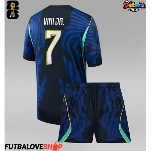 Dres Brazília Vinicius Junior #7 Preč pre deti MS 2026 Krátky Rukáv (+ trenírky)